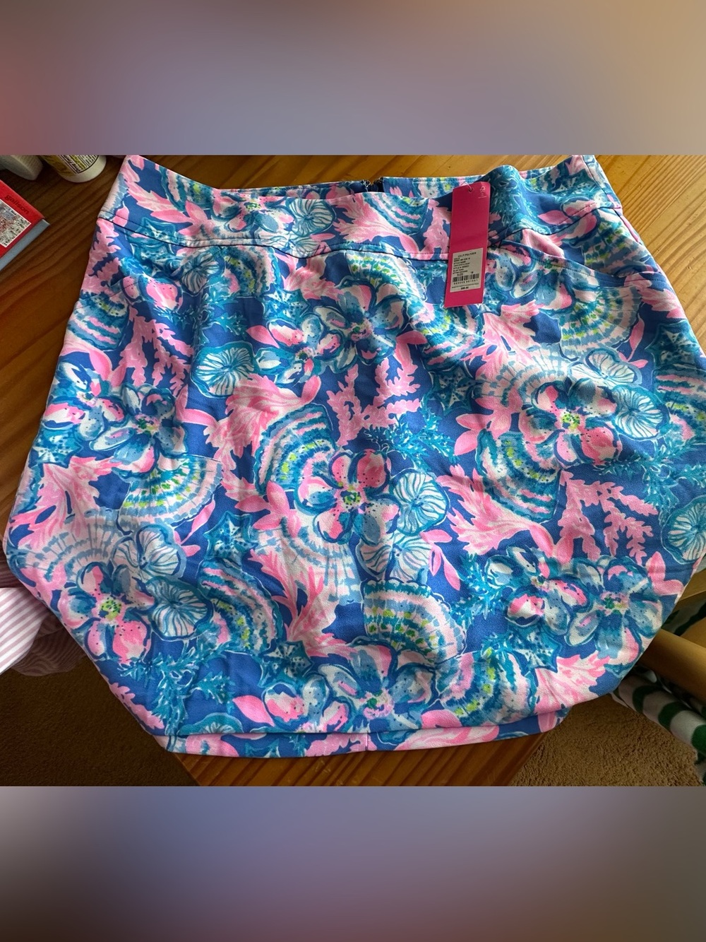 Blue & Pink Floral Women’s Skort